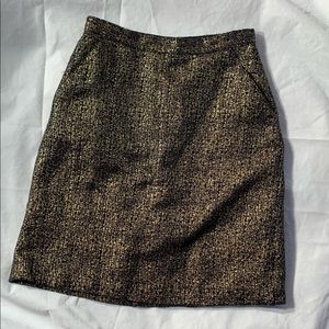 Tucker gold stitch pencil skirt size 7 length 21”